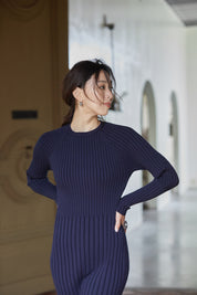 【12/6以降順次お届け】RIBBED KNIT DRESS