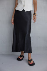 EFFORTLESS SATIN SKIRT