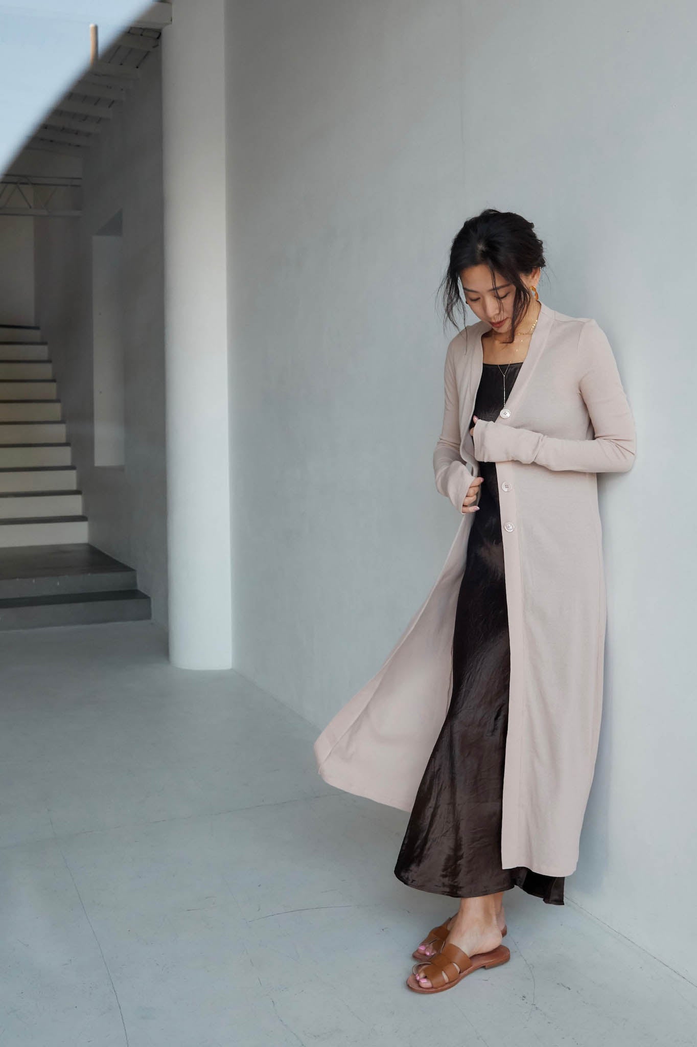 【5月1日以降お届け】SHEER COTTON LONG CARDIGAN