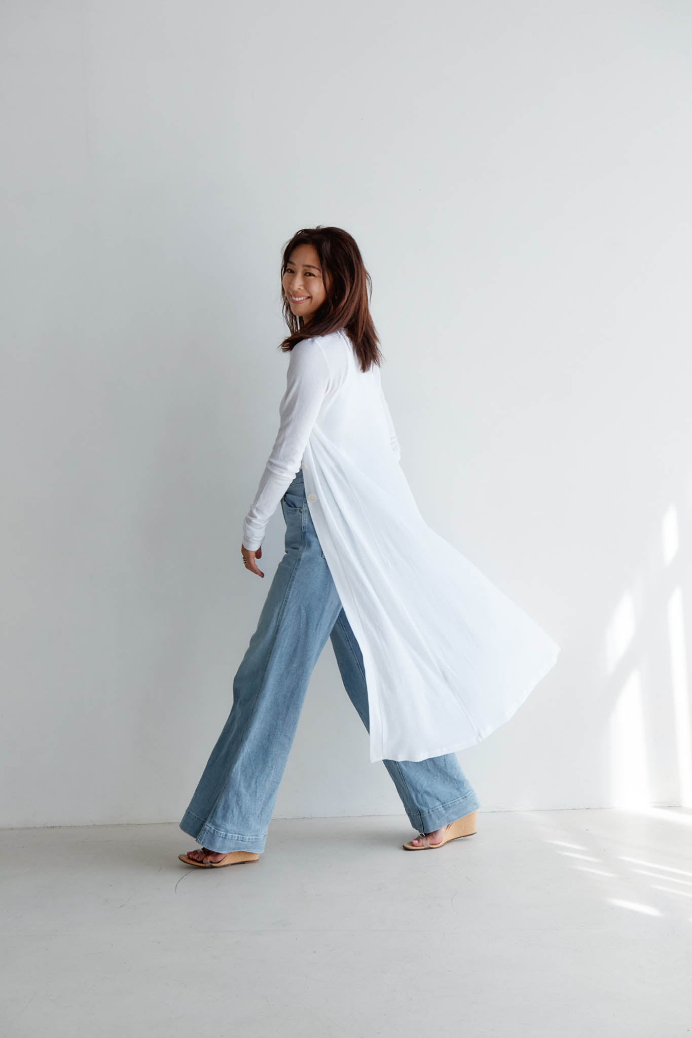 【5月1日以降お届け】SHEER COTTON LONG CARDIGAN