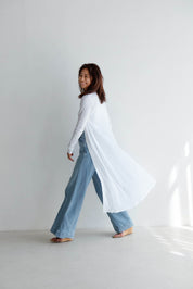 【5月1日以降お届け】SHEER COTTON LONG CARDIGAN