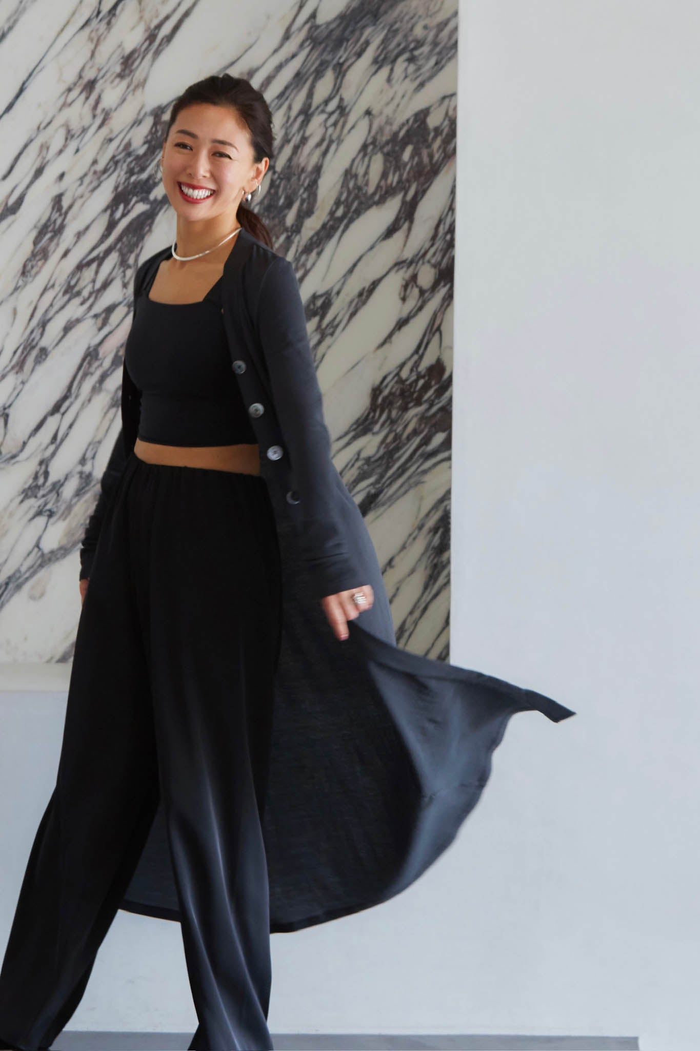 【5月1日以降お届け】SHEER COTTON LONG CARDIGAN