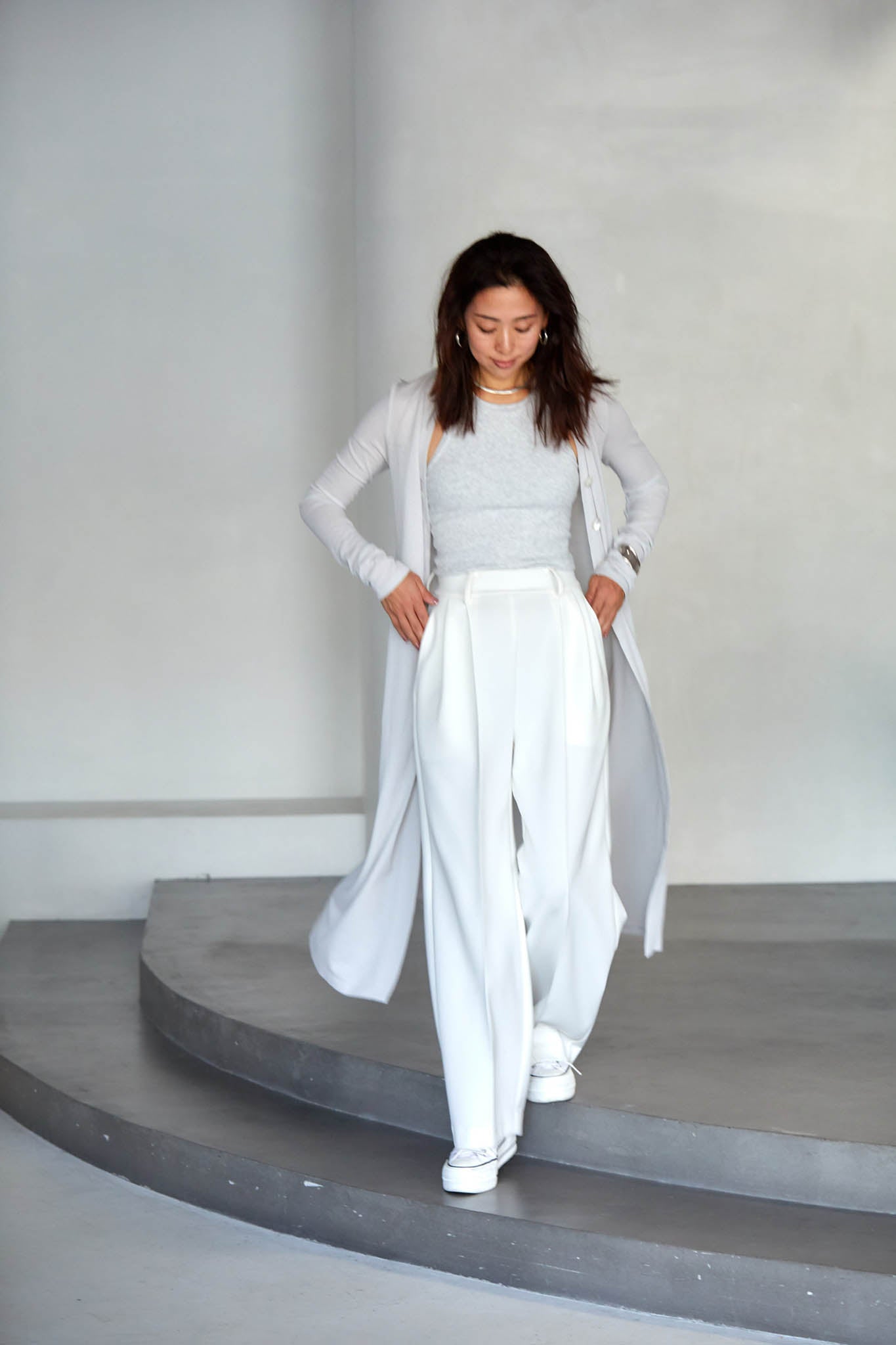 【5月1日以降お届け】SHEER COTTON LONG CARDIGAN