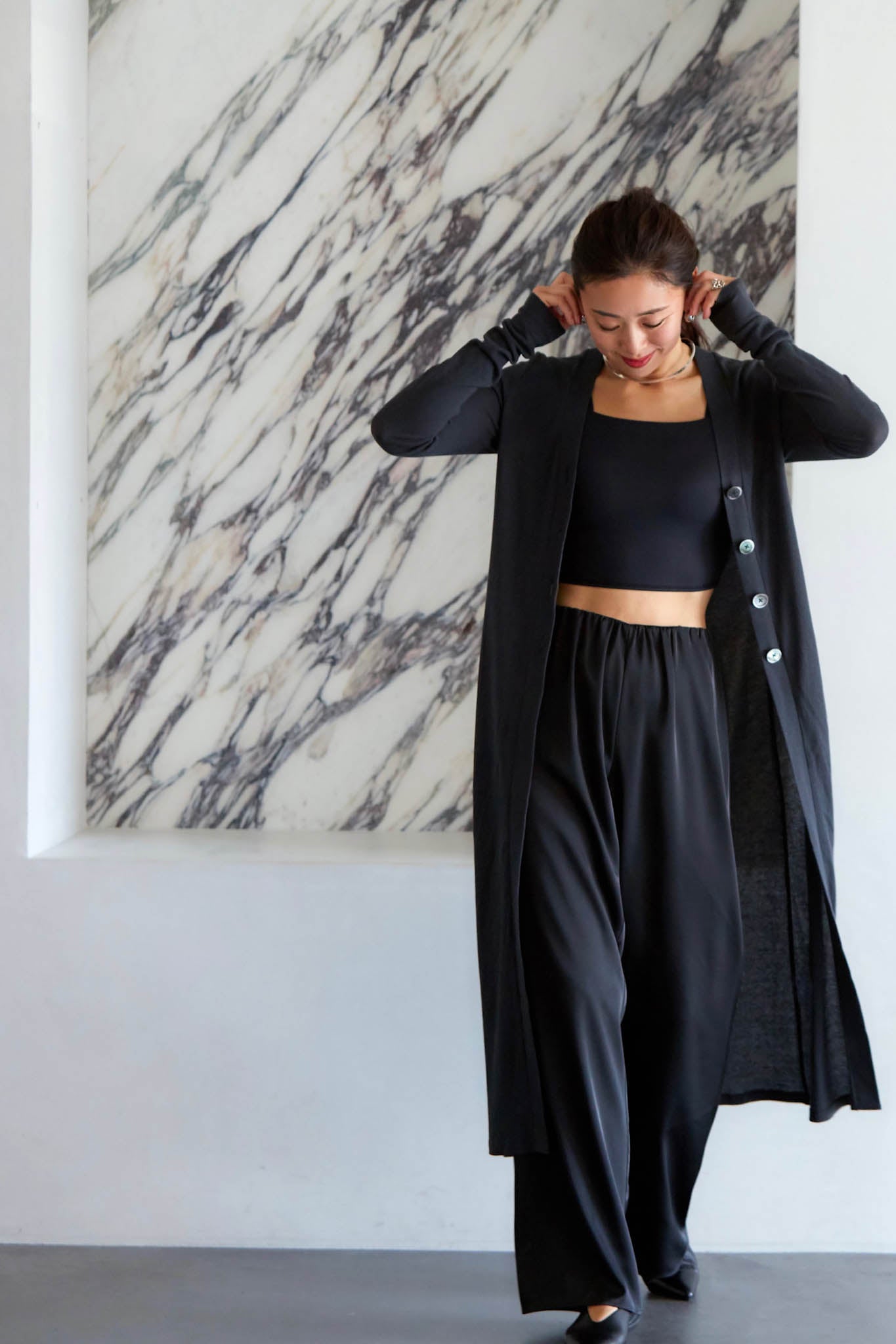 【5月1日以降お届け】SHEER COTTON LONG CARDIGAN