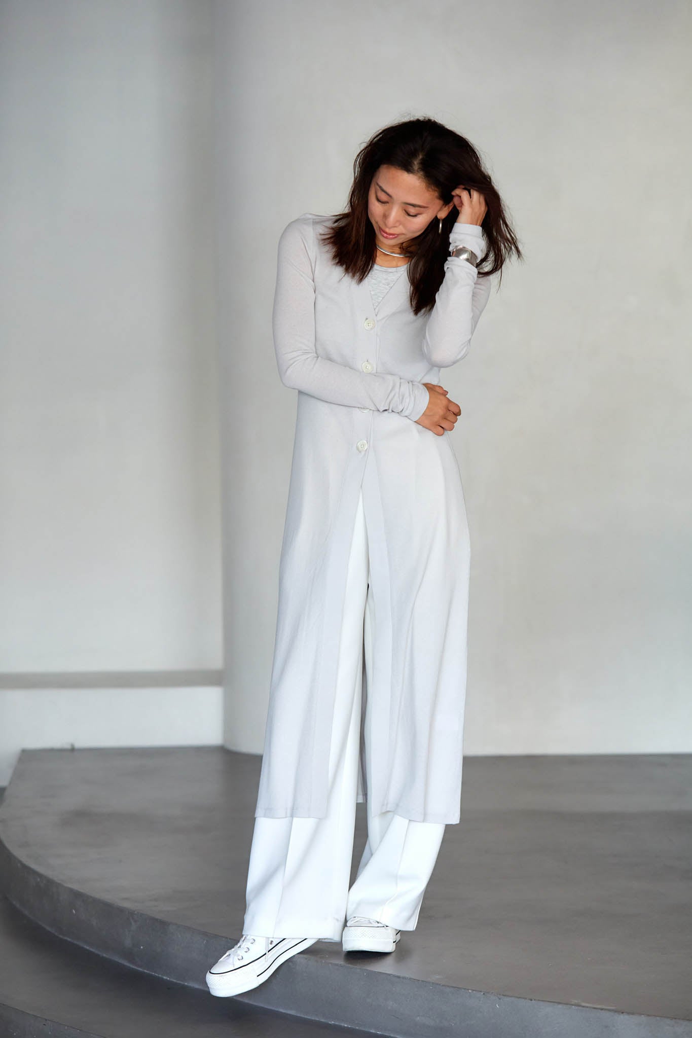 【5月1日以降お届け】SHEER COTTON LONG CARDIGAN