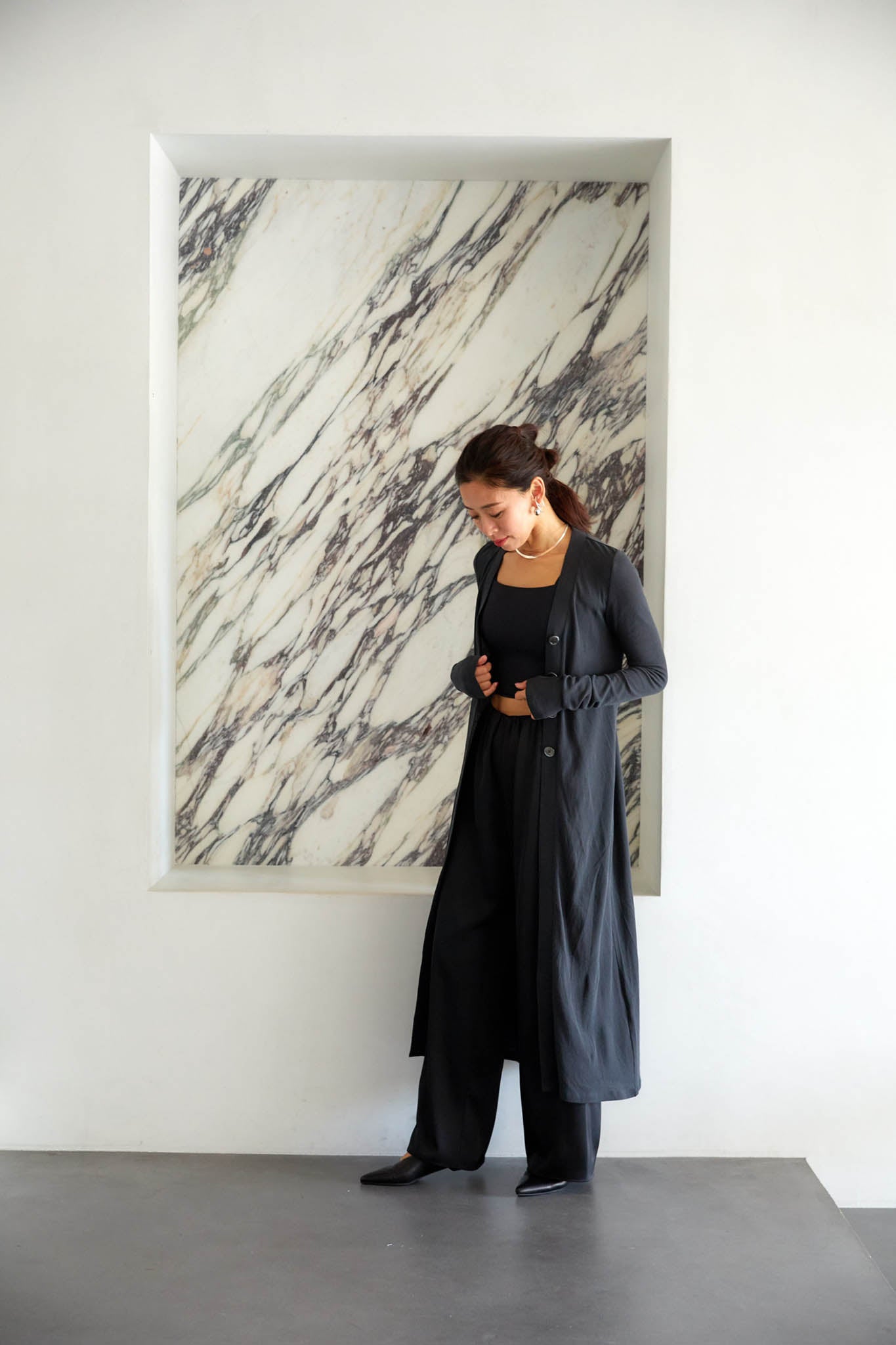 【5月1日以降お届け】SHEER COTTON LONG CARDIGAN