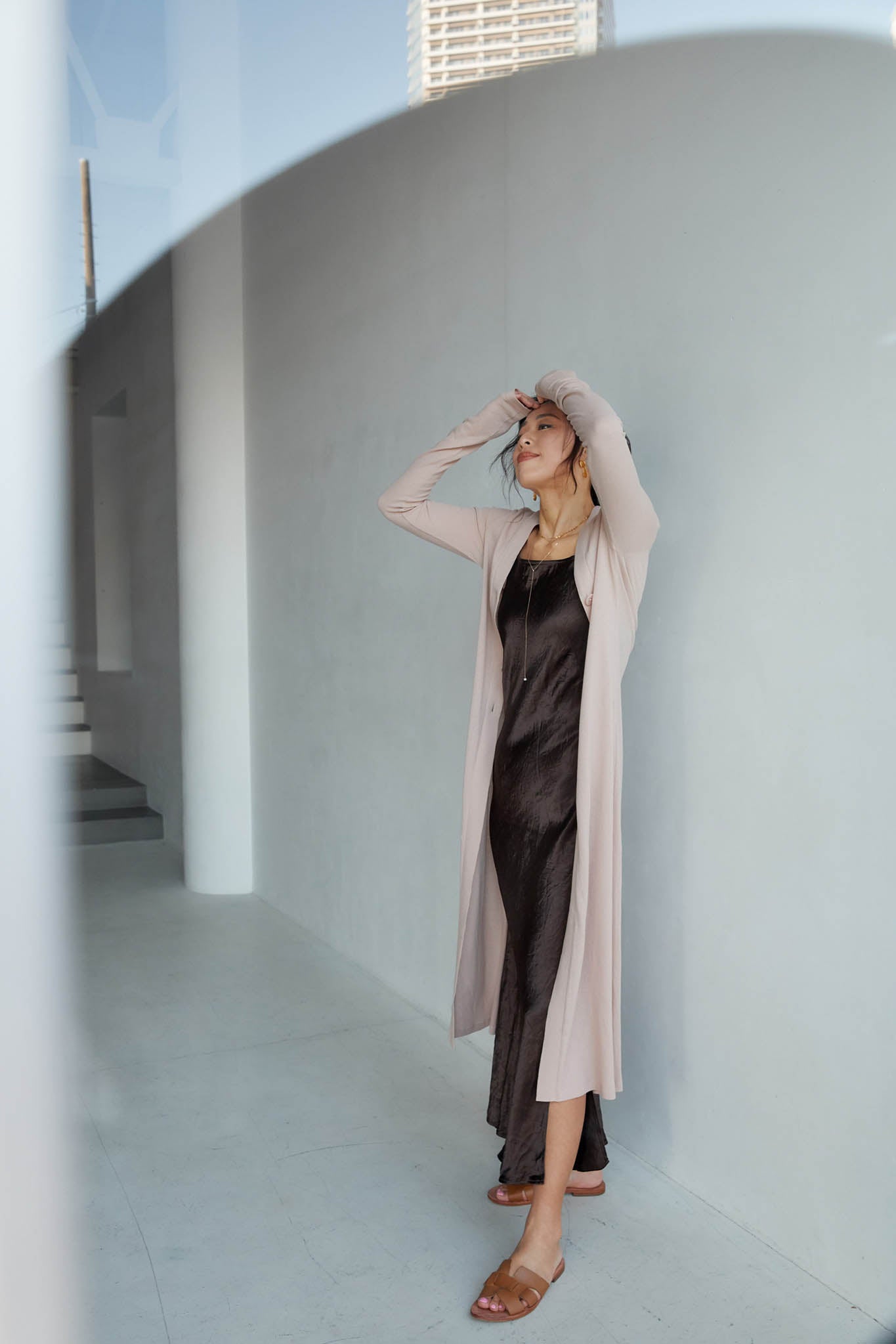 【5月1日以降お届け】SHEER COTTON LONG CARDIGAN
