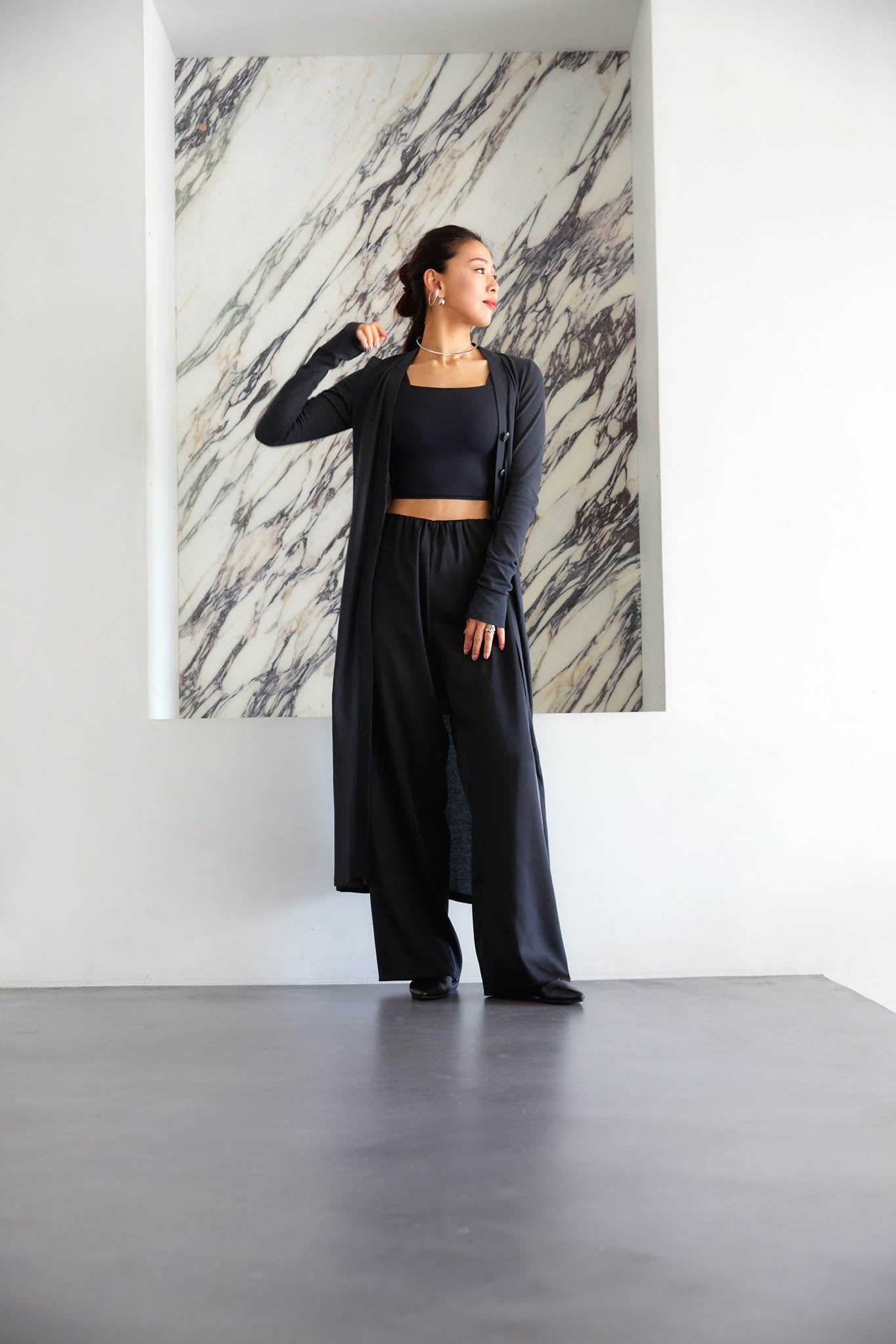 【5月1日以降お届け】SHEER COTTON LONG CARDIGAN