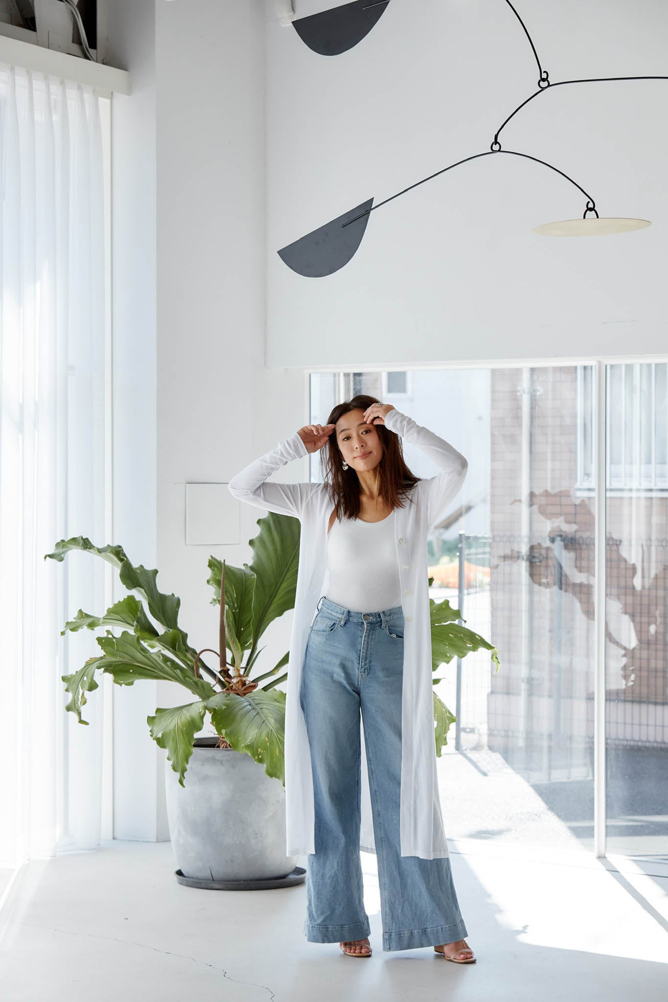 【5月1日以降お届け】SHEER COTTON LONG CARDIGAN