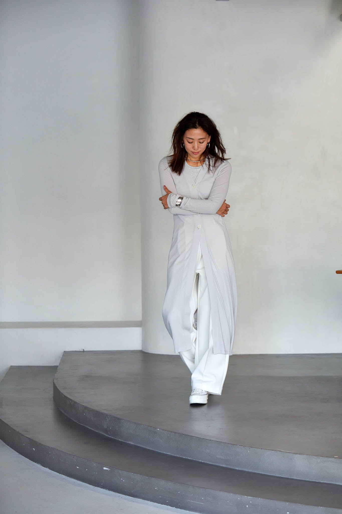 【5月1日以降お届け】SHEER COTTON LONG CARDIGAN