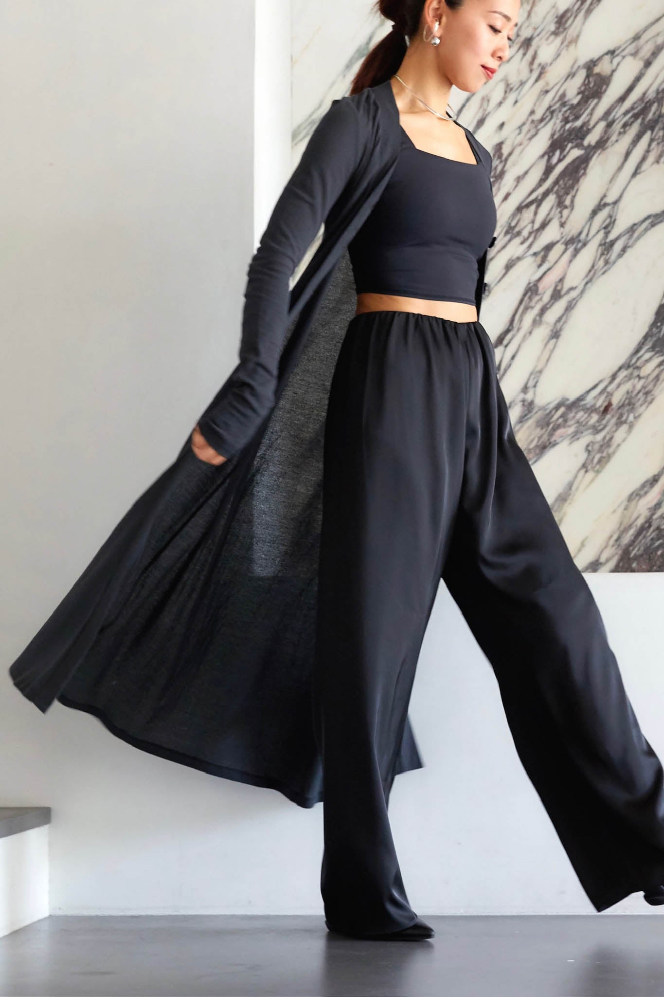【5月1日以降お届け】SHEER COTTON LONG CARDIGAN