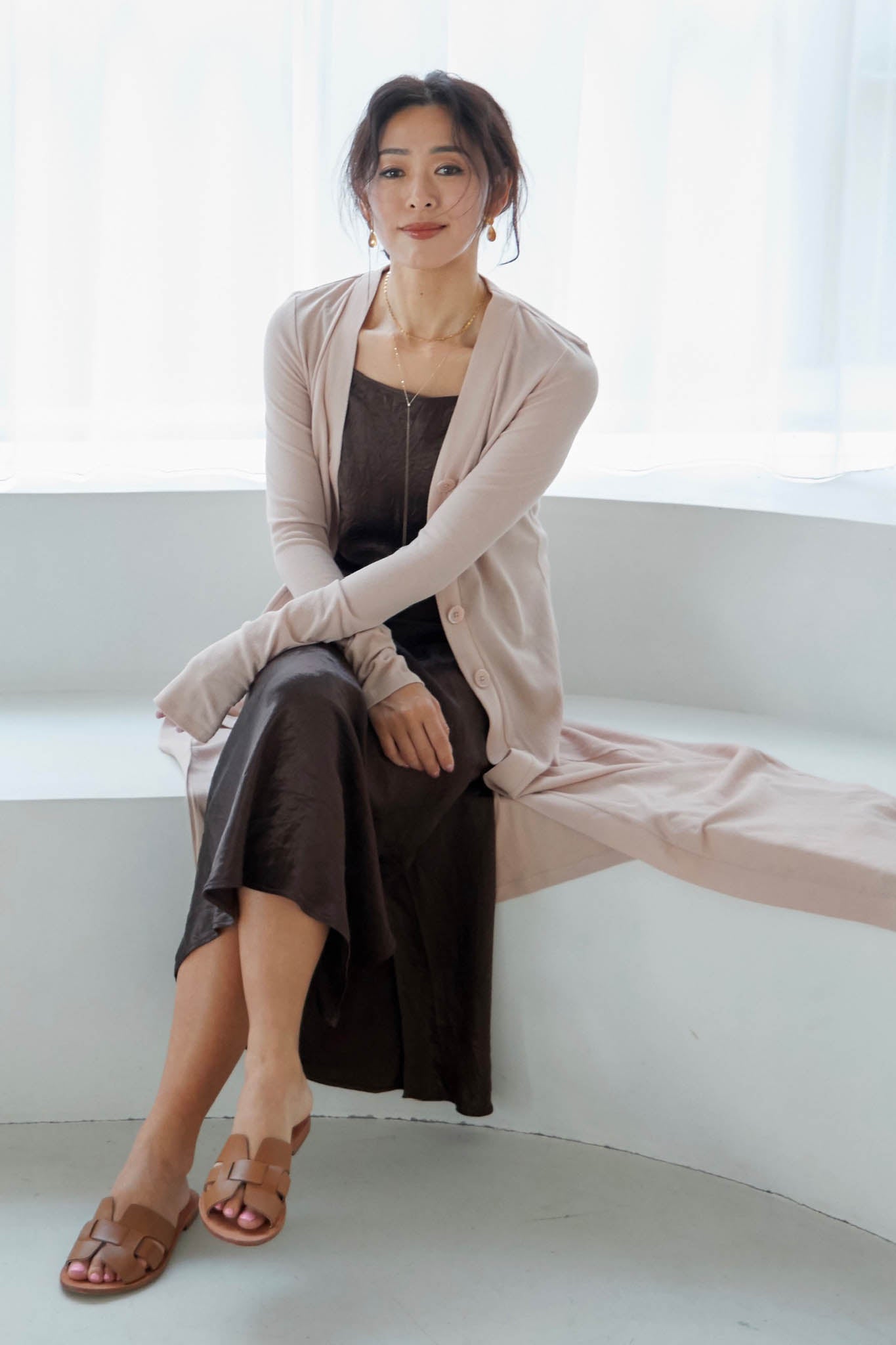 【5月1日以降お届け】SHEER COTTON LONG CARDIGAN