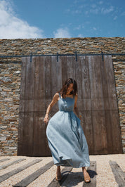 BARE BACK LINEN DRESS