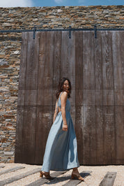BARE BACK LINEN DRESS