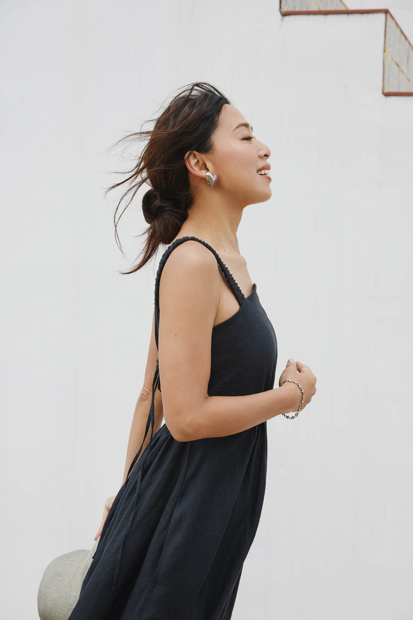 BARE BACK LINEN DRESS