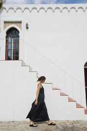 BARE BACK LINEN DRESS
