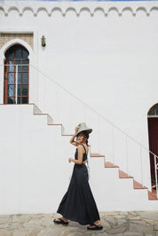 BARE BACK LINEN DRESS