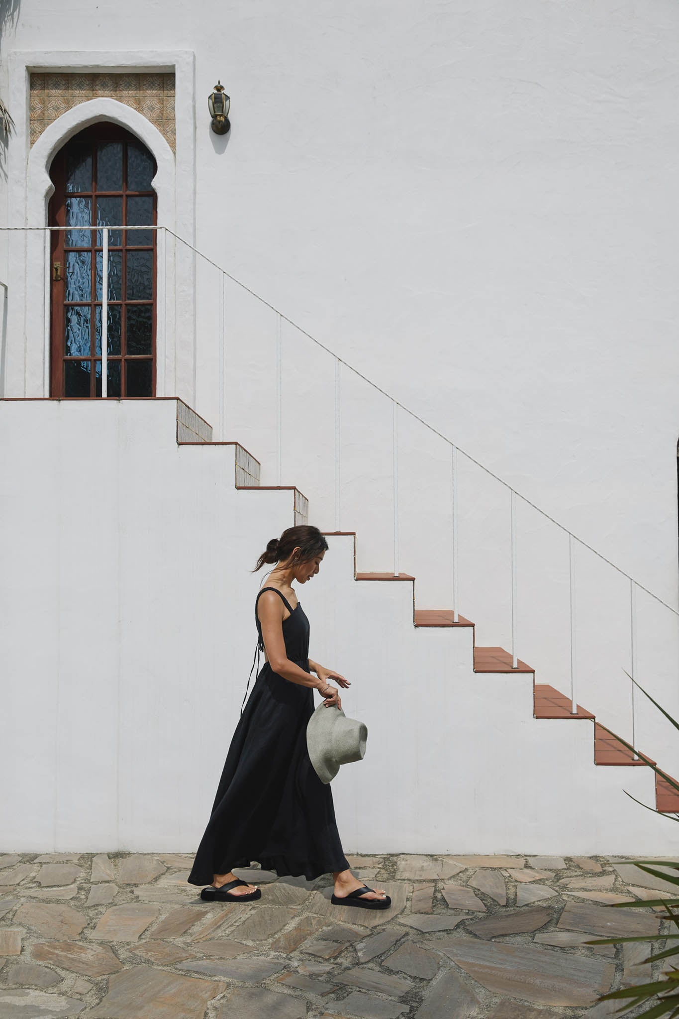 BARE BACK LINEN DRESS