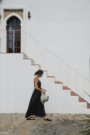 BARE BACK LINEN DRESS