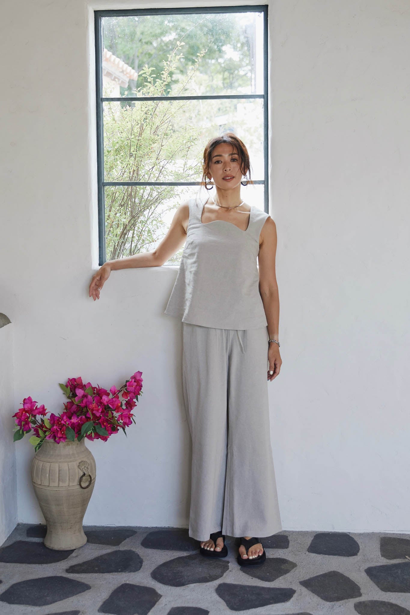 【お得な限定セット】RELAXY LINEN TOP＆PANTS SET UP