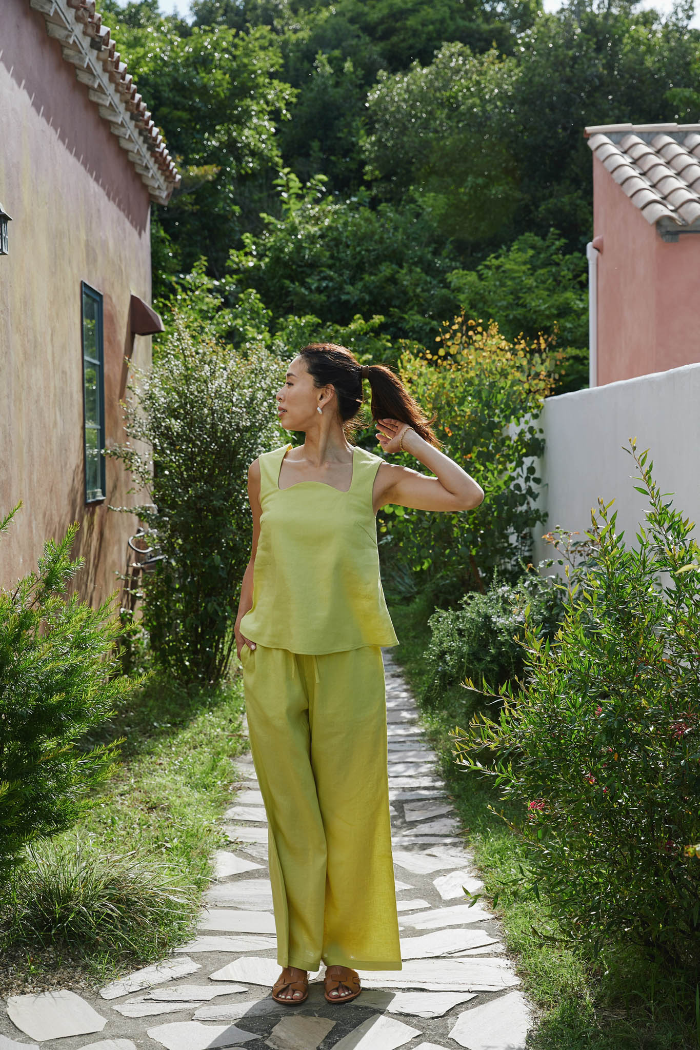 【お得な限定セット】RELAXY LINEN TOP＆PANTS SET UP