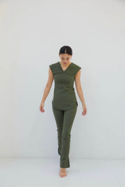NEW V-NECK RIB TOP(cupin)