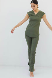 美脚RIB FLARE LEGGINGS SUPER HIGH RISE